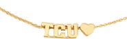Color Shout Texas Christian University Gold Heart Necklace