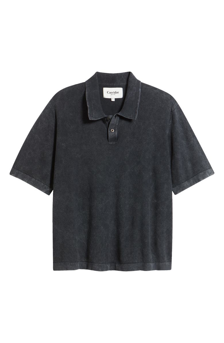Corridor Oversize Cotton Piqué Polo, Main, color, Black