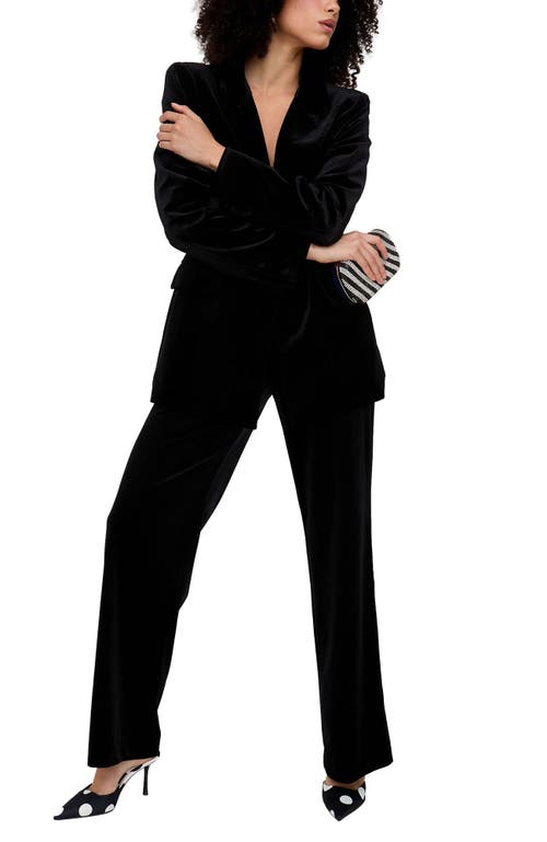 Lily And Lionel London Valerie Tailored Velvet Blazer In Animal Print