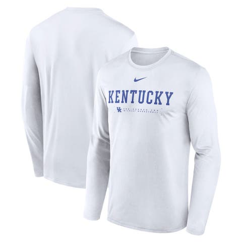Men
s Nike White Kentucky Wildcats 2025 Courtside Basketball Shootaround Legend Dri-FIT Long Sleeve T-Shirt