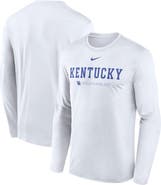 Nike Men's Nike White Kentucky Wildcats 2025 Courtside Basketball Shootaround Legend Dri-FIT Long Sleeve T-Shirt