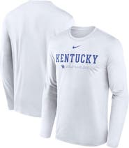 Nike Men's Nike White Kentucky Wildcats 2025 Courtside Basketball Shootaround Legend Dri-FIT Long Sleeve T-Shirt