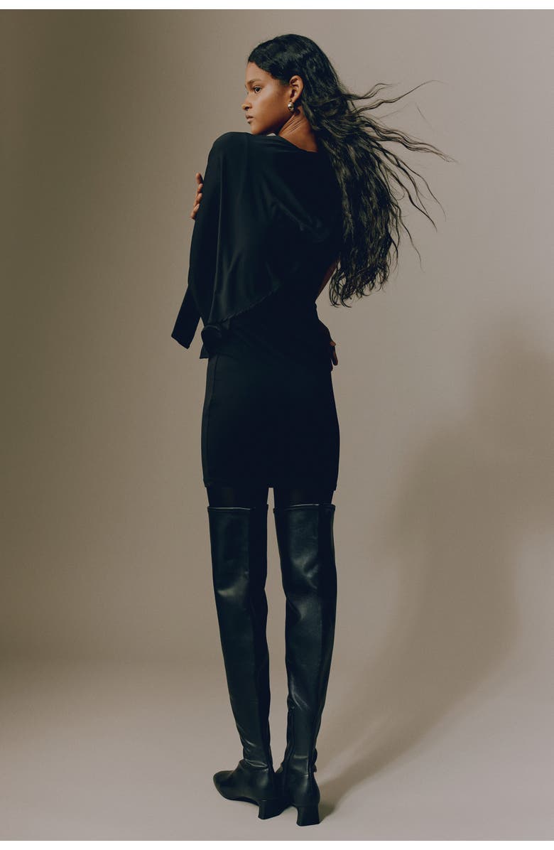 H&M Cape-detail Mini Dress, Alternate, color, 