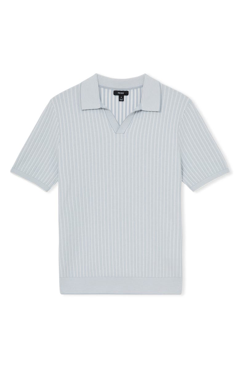 Reiss Lancaster Polo Sweater, Alternate, color, Soft Blue/ White
