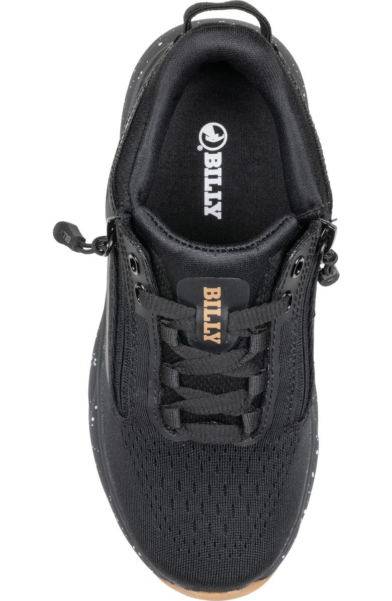 BILLY Footwear Kids' Sport Inclusion DZ1 Double Zip Sneaker, Alternate, color, Black/Black/Gum