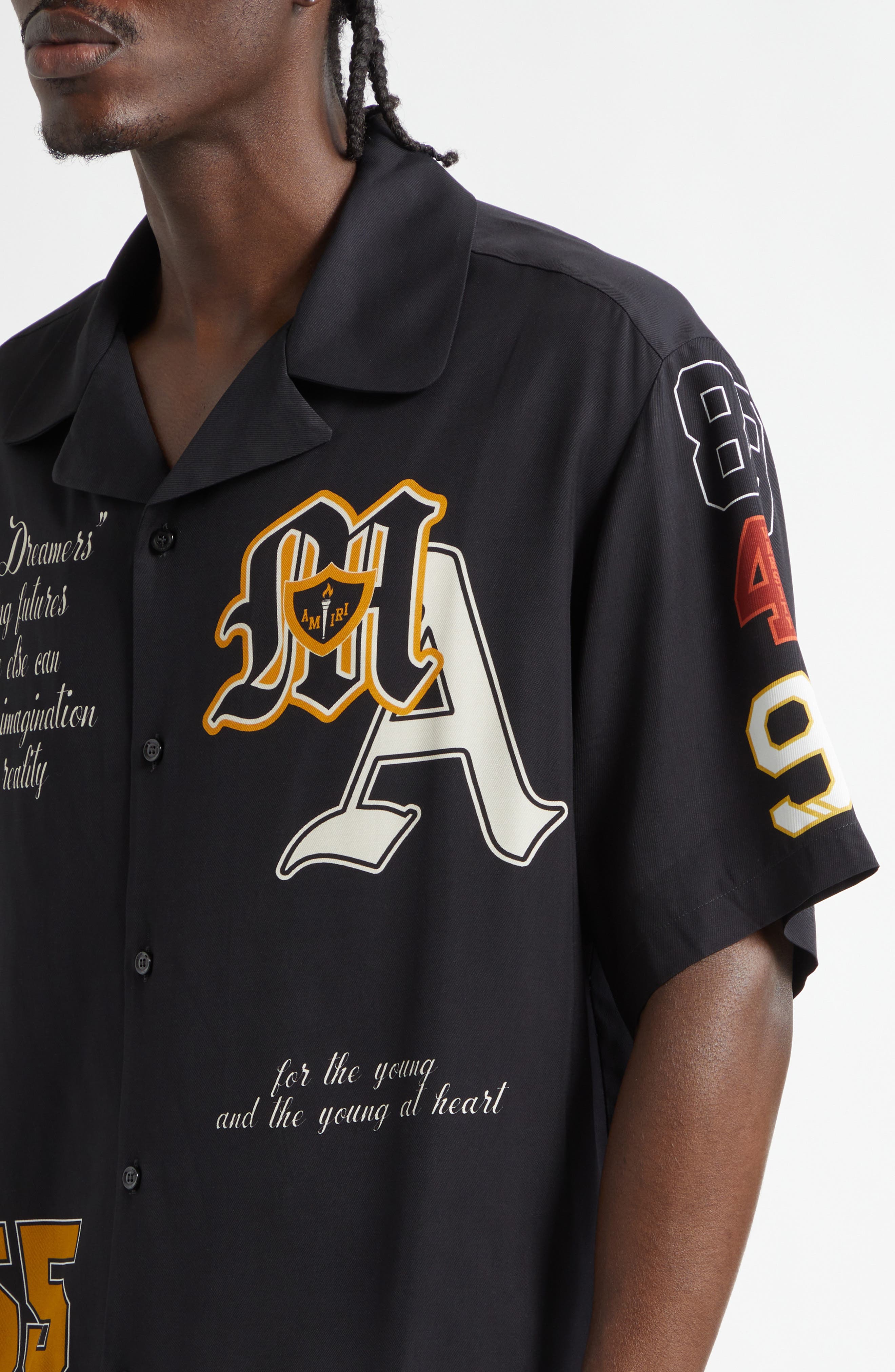 AMIRI Varsity Patch Oversize Camp Shirt — фото 5