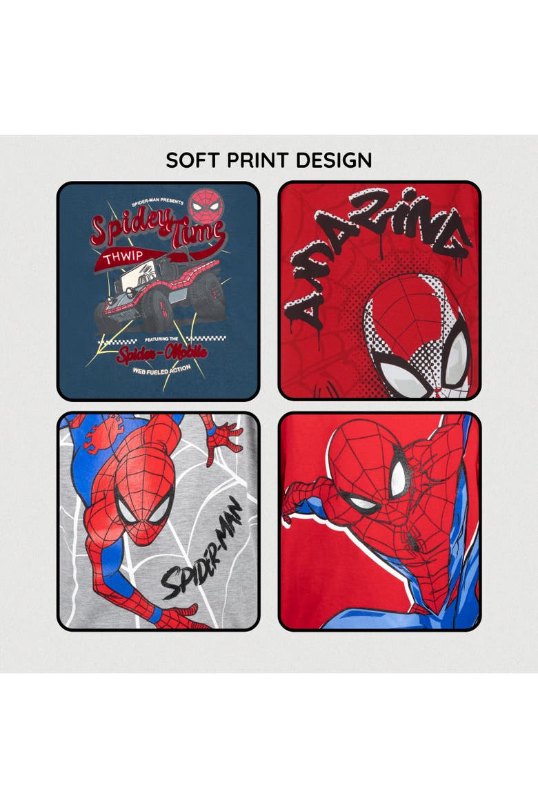 Spider-Man 2-Piece T-Shirt and Shorts Set, Alternate, color, Spider Man Navy Gray