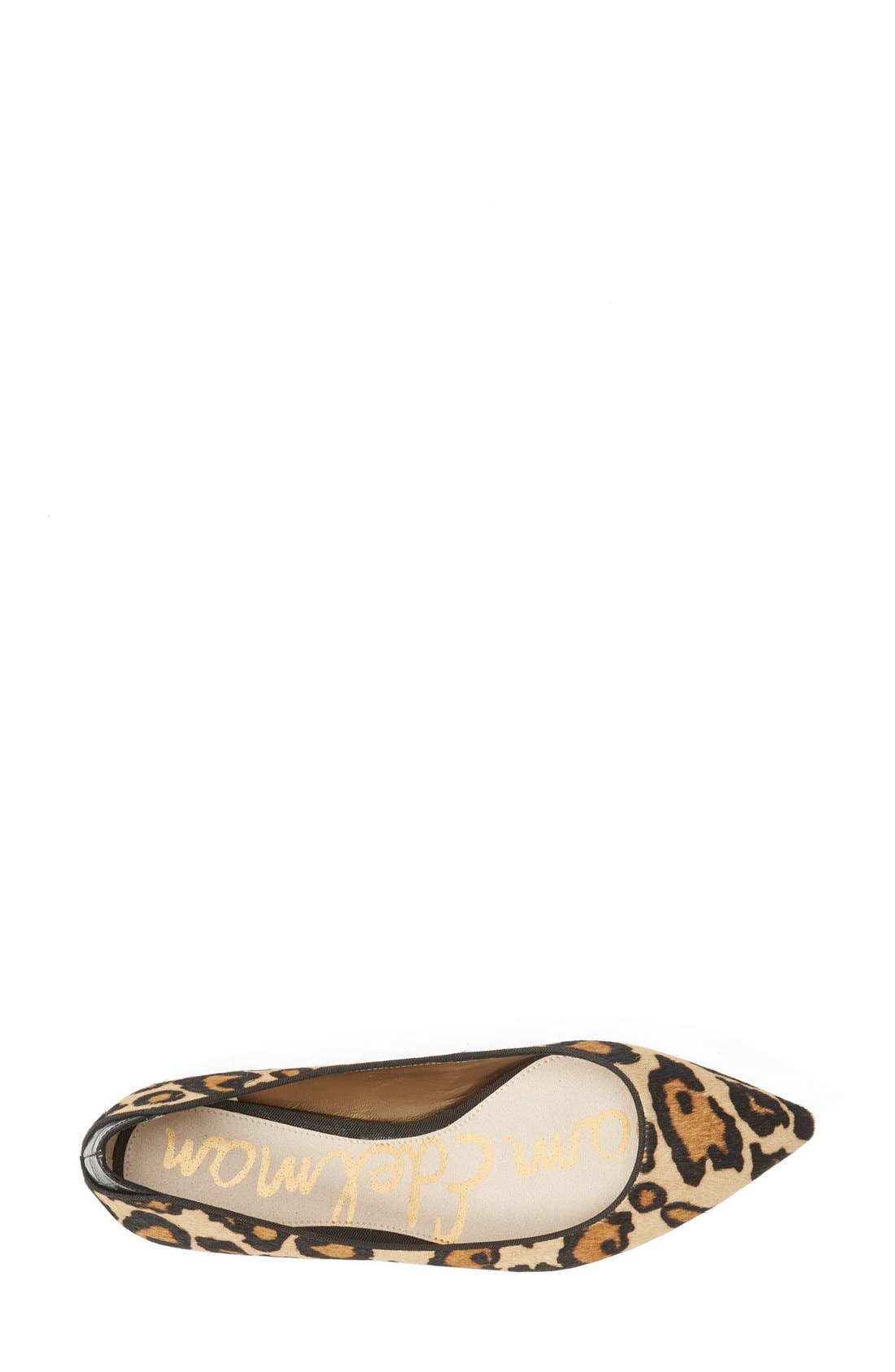 'Rae' Pointy Toe Ballet Flat, Alternate, color, NEW NUDE LEOPARD/ BLACK