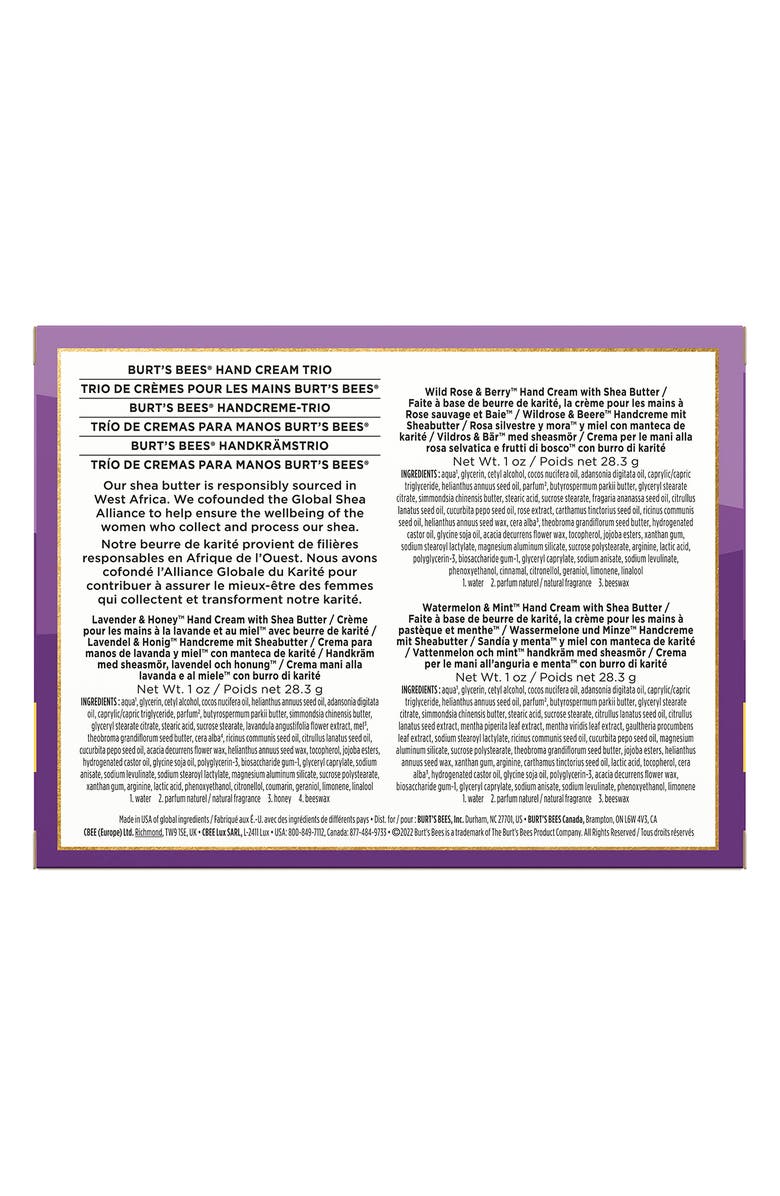 Burt's Bees Hand Cream Trio, Alternate, color, 