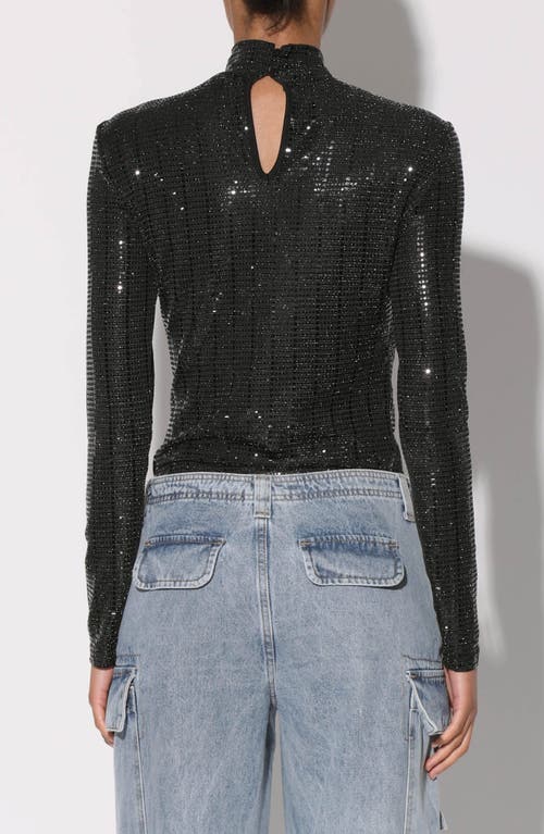 Shop Walter Baker Estelle Sequin Top In Black