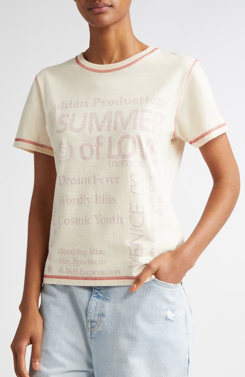 Golden Goose Ws T-shirt In Shortbread/haute Red