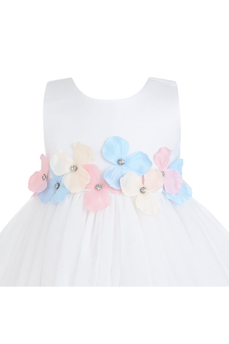 Elarisse Floral Waist Dress, Alternate, color, White