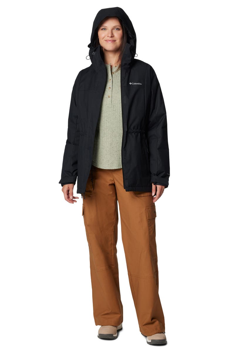 Columbia Hikebound<sup>™</sup> II Long Insulated Rain Jacket, Alternate, color, Black