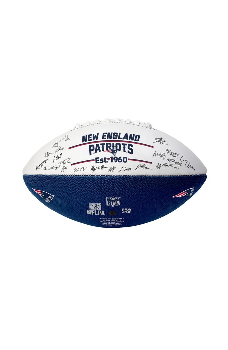 LOGO BRANDS New England Patriots 2025 Autograph Signature Football, Alternate, color, Navy
