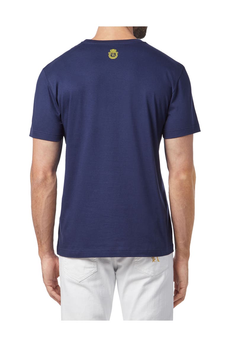 T-Shirt Round Neck Palms Men, Alternate, color, darkblue