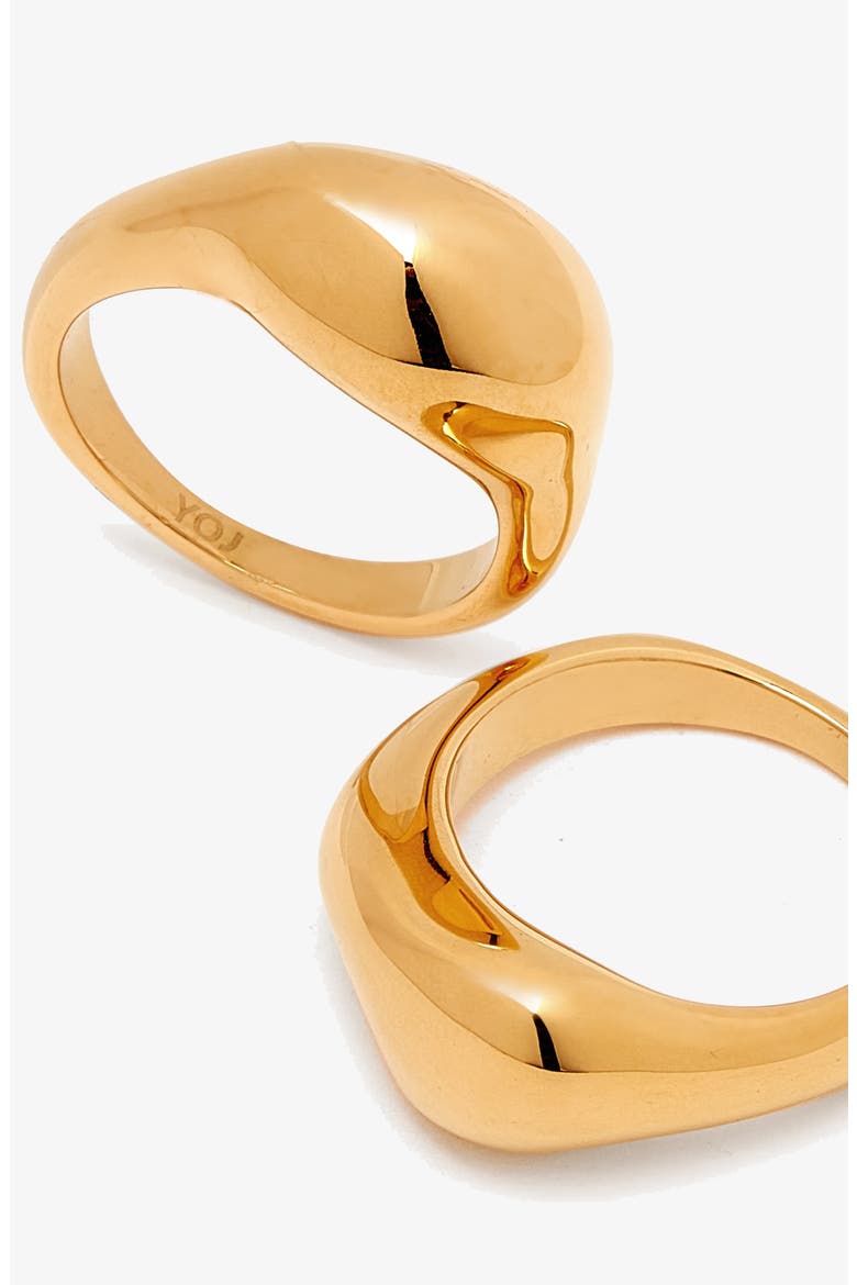 Ine Ring Set in Gold, Alternate, color, Gold