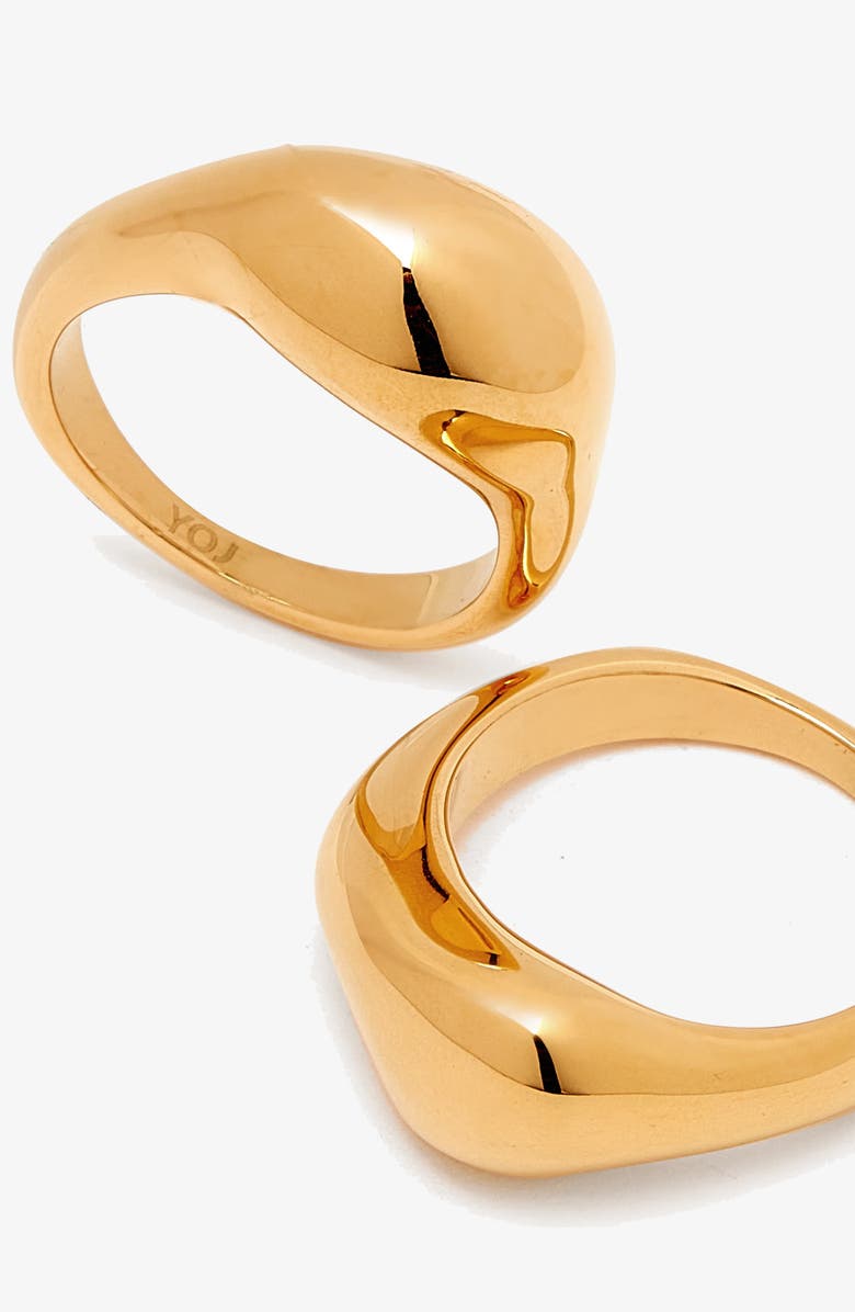 YOJ Ine Ring Set in Gold, Alternate, color, Gold