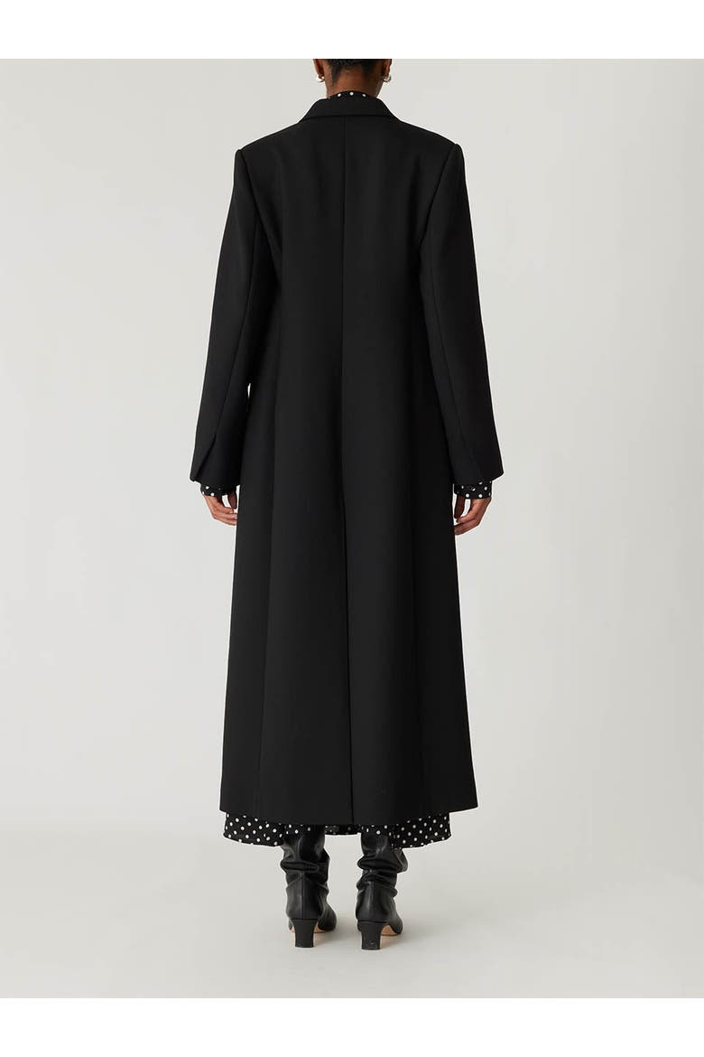 Refined Suiting Crombie Coat, Alternate, color, BLACK