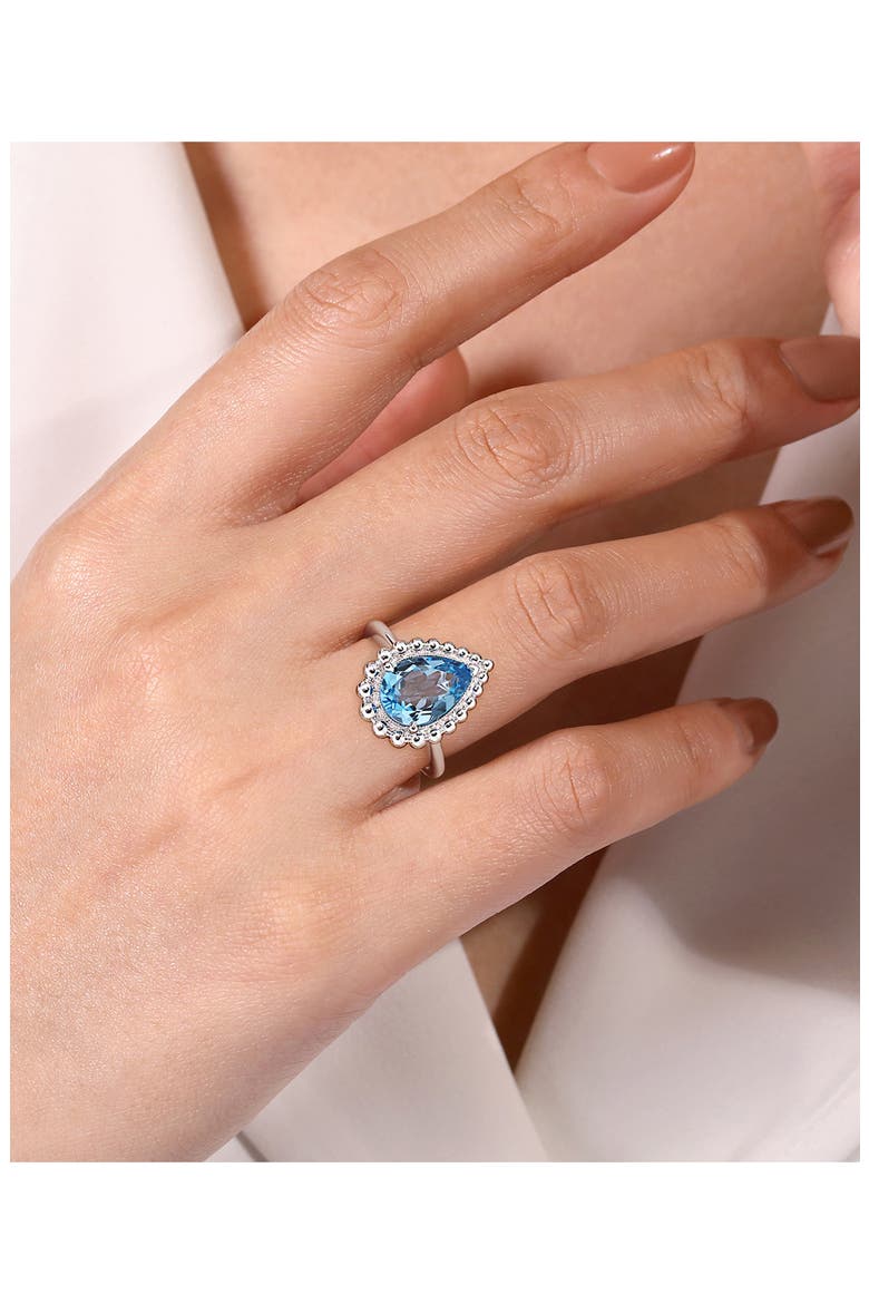 Bujukan Sterling Silver Swiss Blue Topaz Ring, Alternate, color, STERLING SILVER