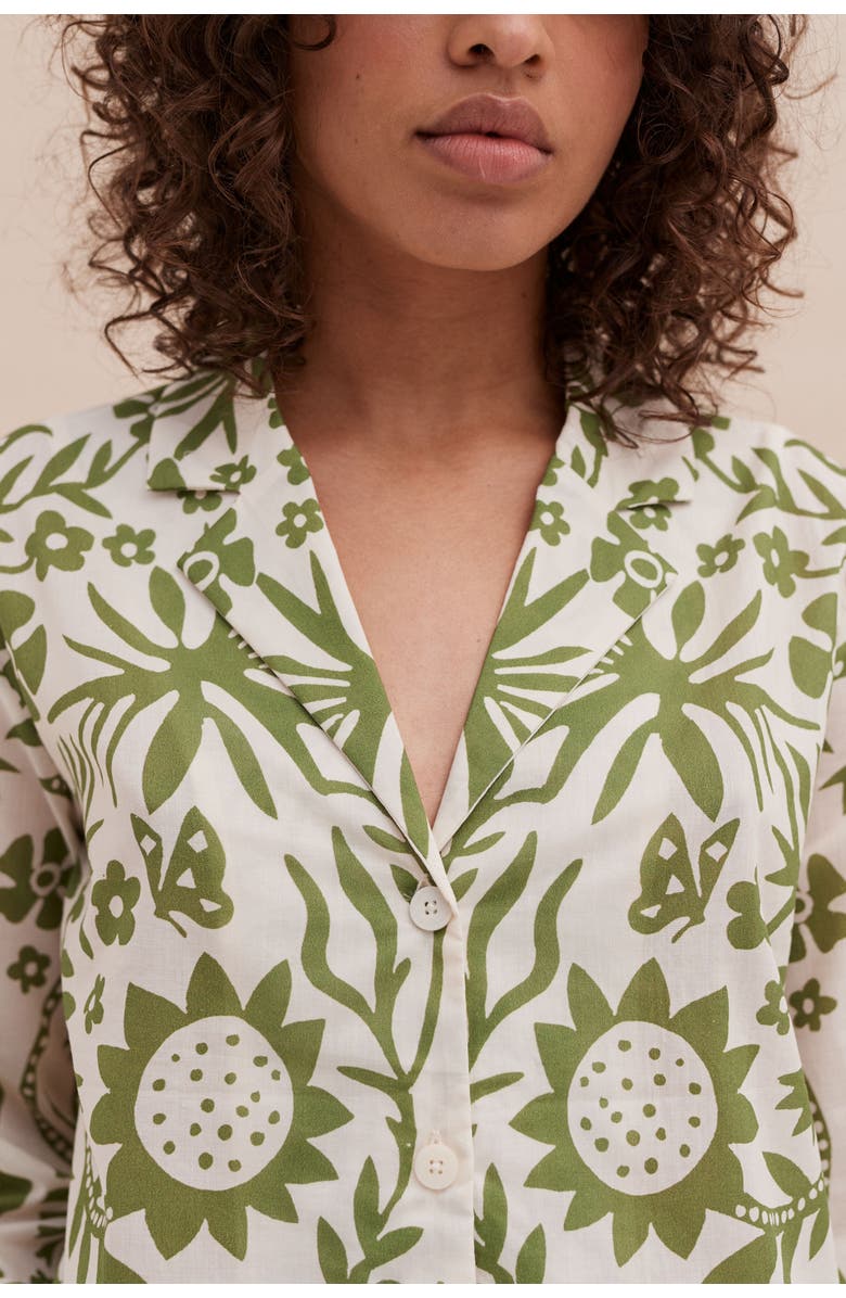 Desmond & Dempsey Boxy Shirt & Wide Leg Set, Alternate, color, 