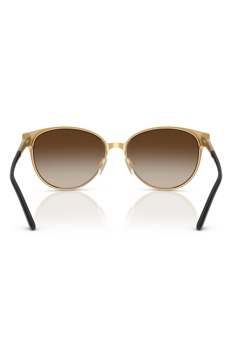 Versace 57mm Gradient Phantos Sunglasses, Alternate, color, Matte Black/ Gold/ Brown