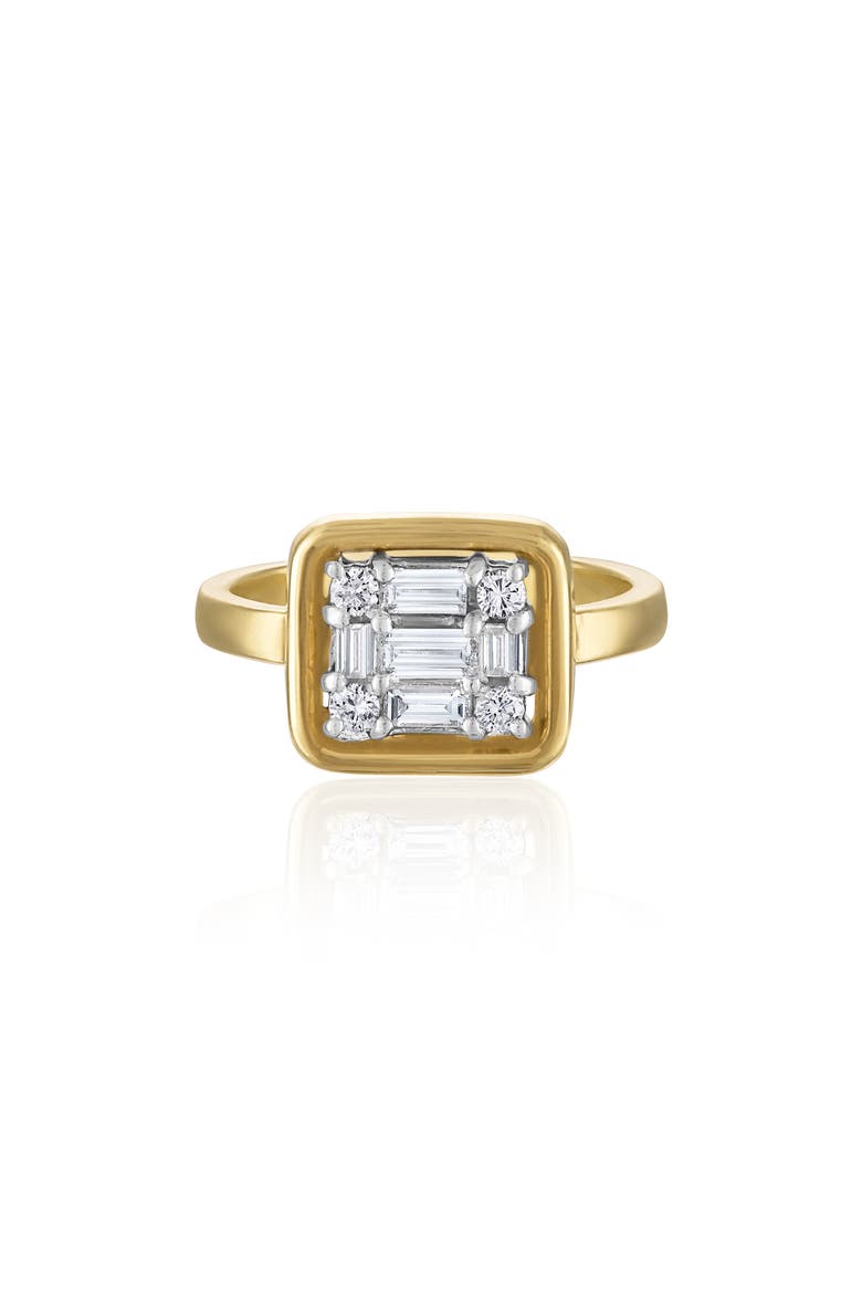 Clarity Cube Diamond Ring, Main, color, 18K YELLOW GOLD