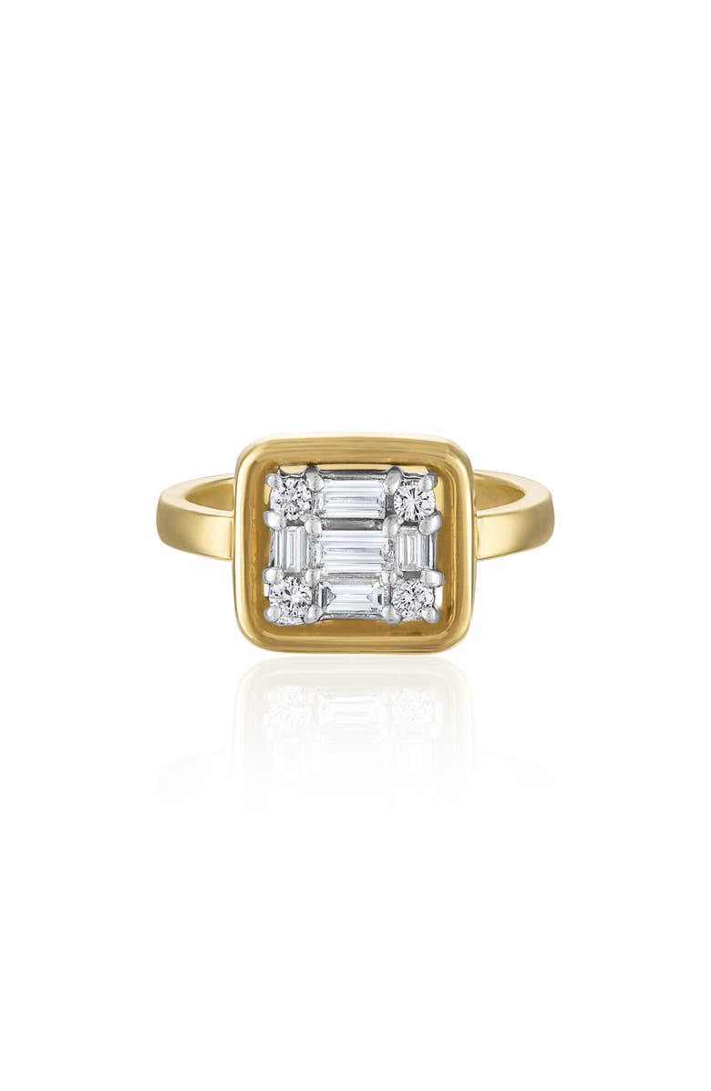 Mindi Mond Clarity Cube Diamond Ring, Main, color, 18K Yellow Gold