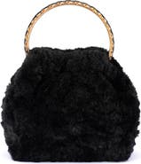 Olga Berg Phillipa Faux Fur Top Handle Bag
