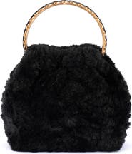 Olga Berg Phillipa Faux Fur Top Handle Bag
