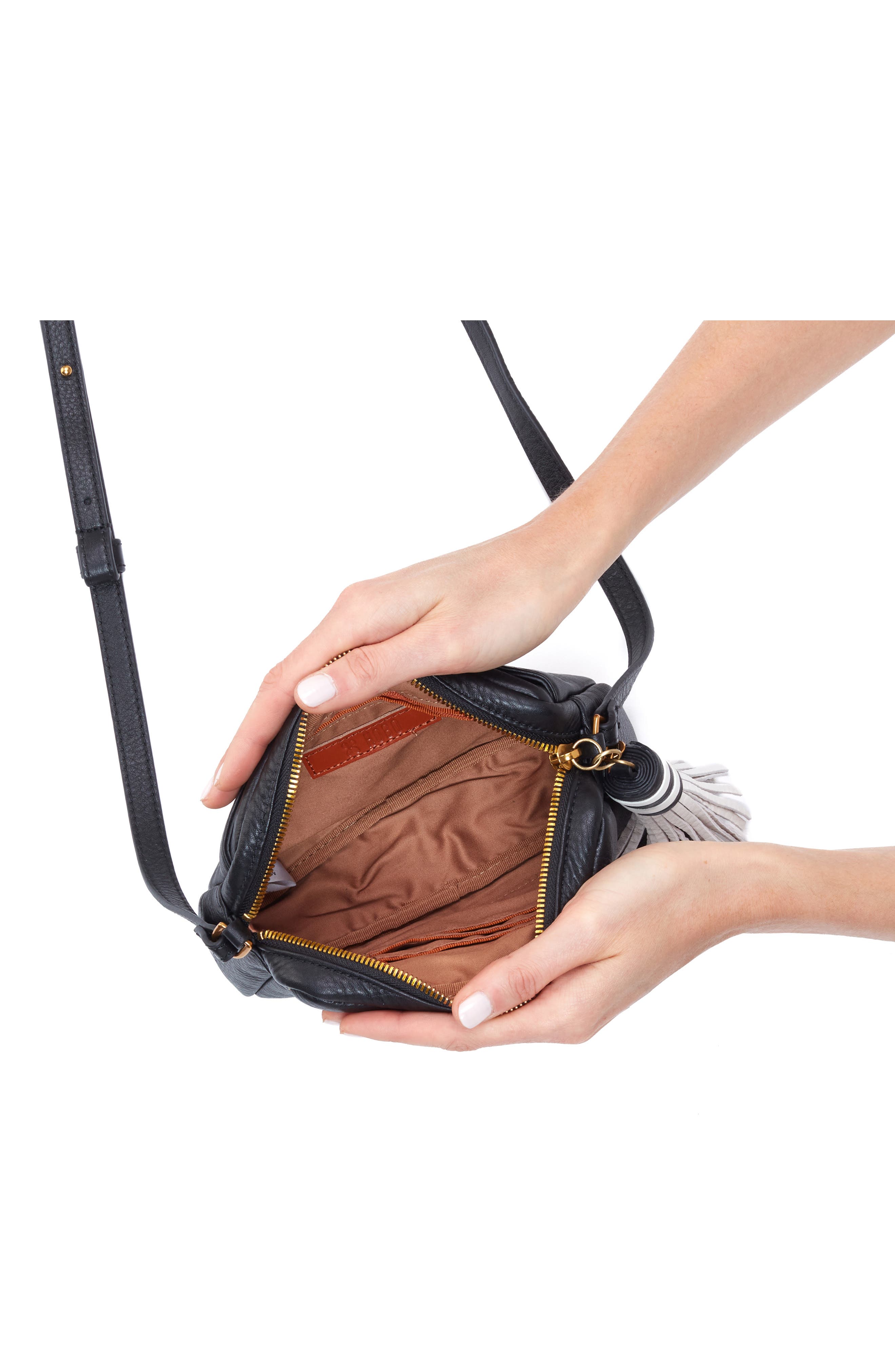 HOBO Small Renny Leather Crossbody Bag, Alternate, color, 