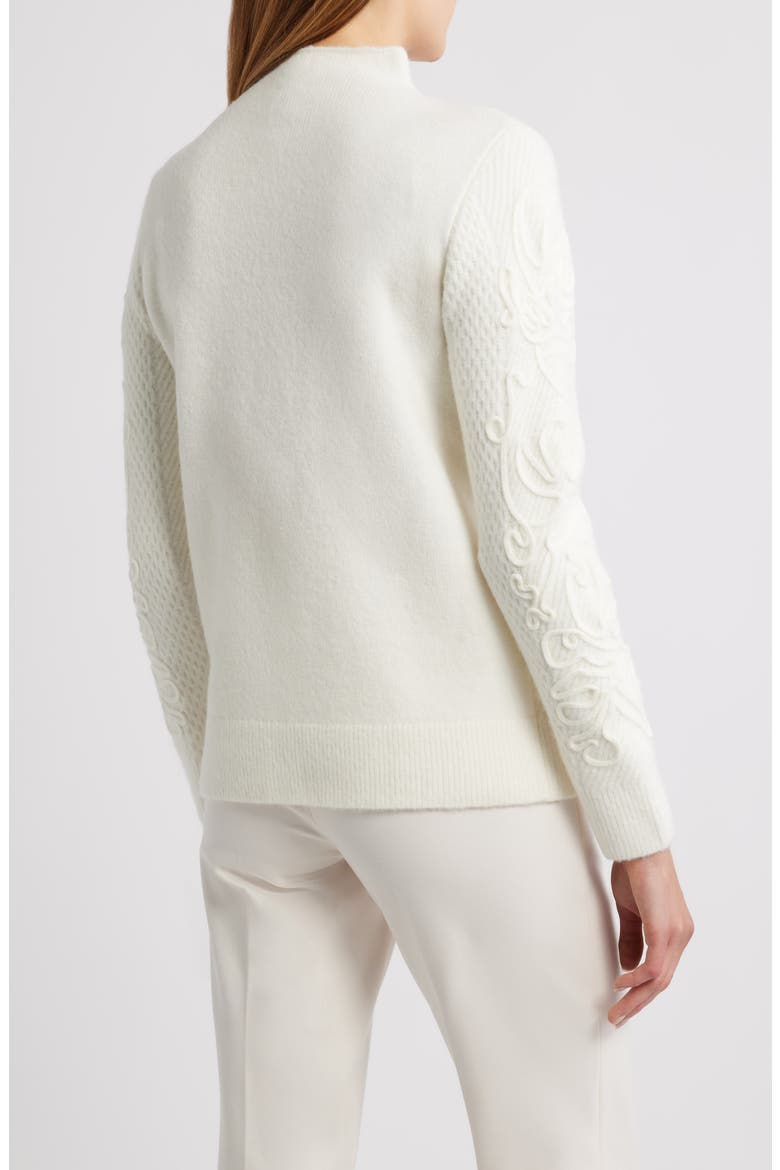 Embroidered Funnel Neck Sweater, Alternate, color, ECLAIR