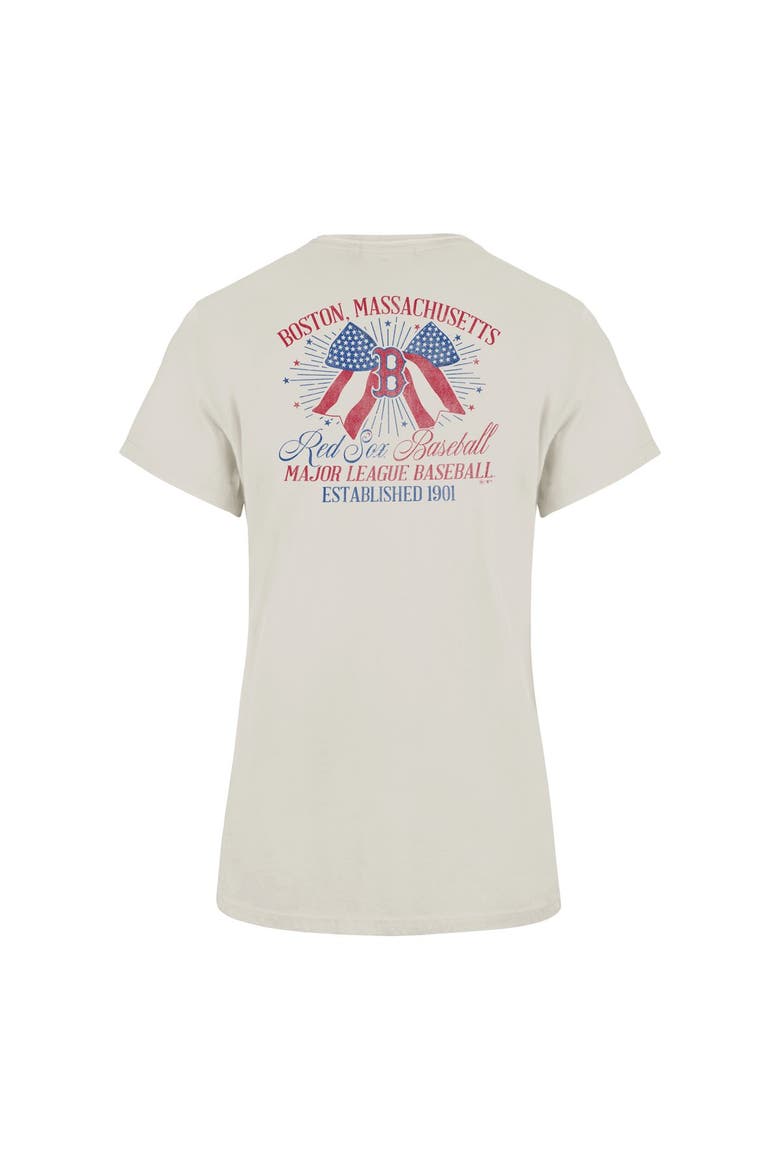 Women's '47 Cream Boston Red Sox Bow Burst Frankie T-Shirt, Alternate, color, Cream