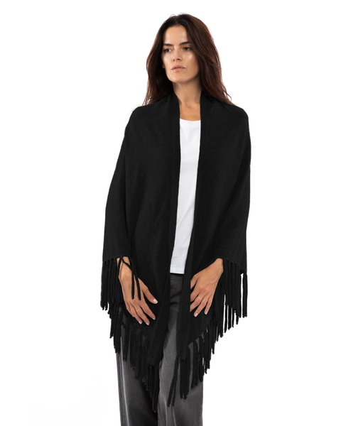 Pure Cashmere Fringe Wrap