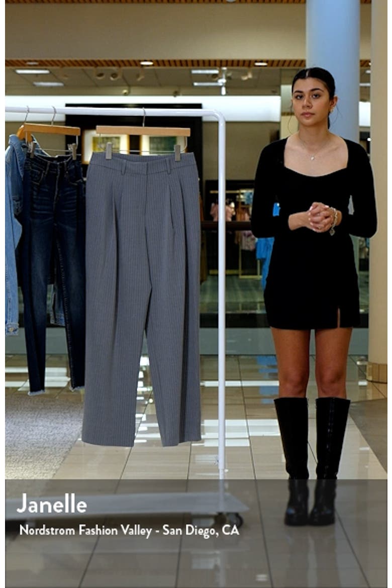 Icon Pinstripe Straight Leg Trousers video