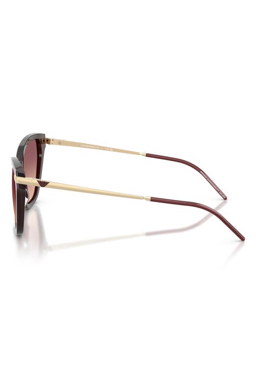 Emporio Armani 54mm Gradient Cat Eye Sunglasses In Purple