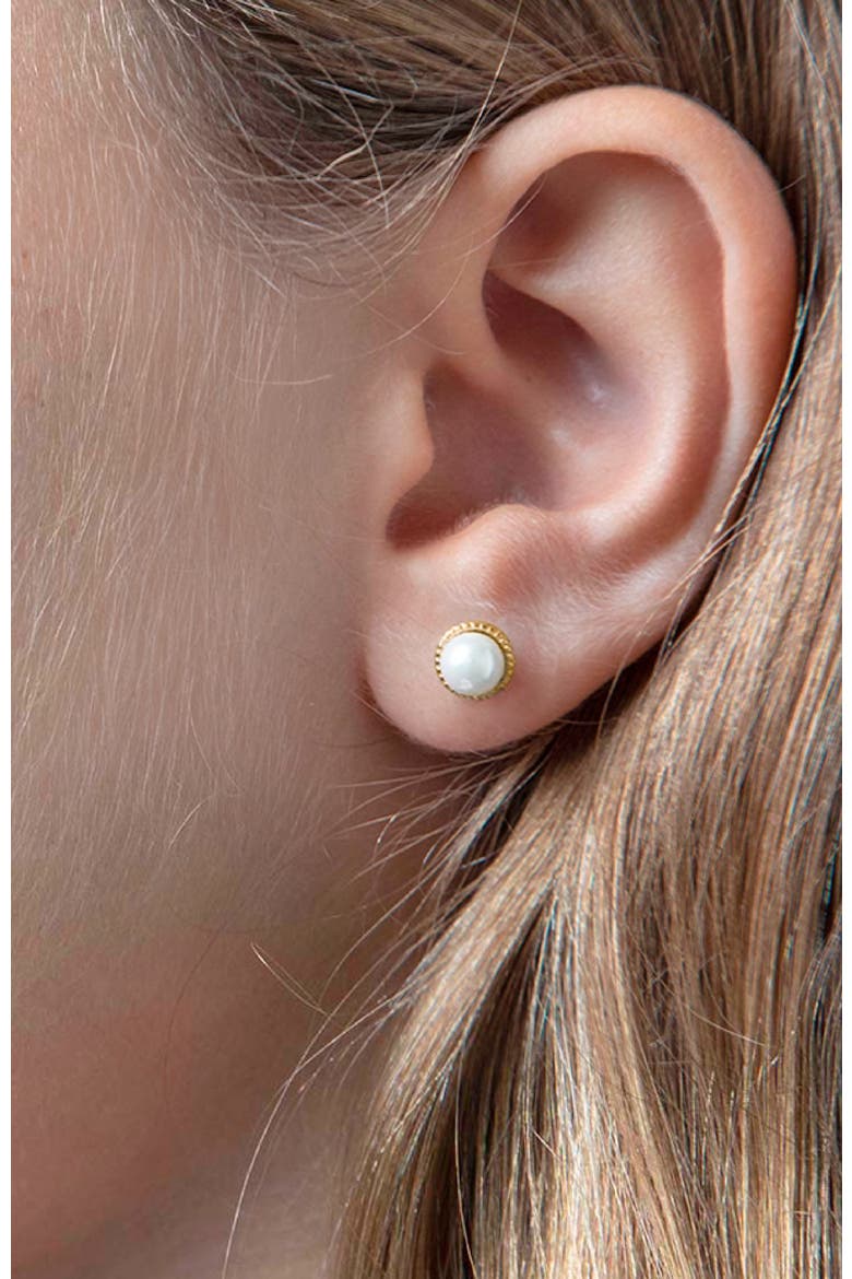 Sophisticated Pearl Plated Earrings, Alternate, color, White
