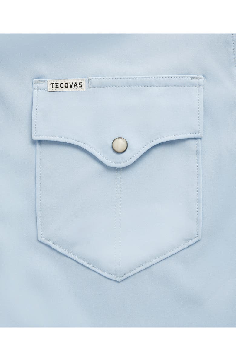 Tecovas Performance Western Short Sleeve Button-Up Shirt, Alternate, color, Sky