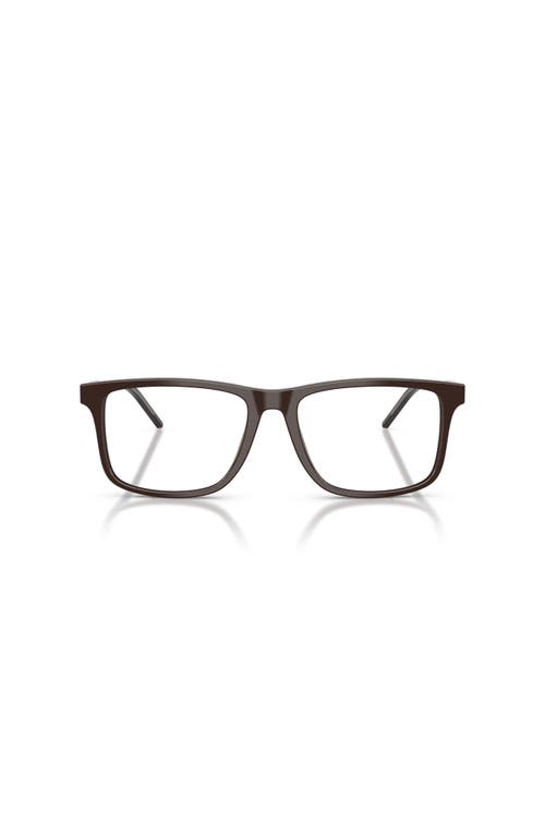 Emporio Armani 53mm Square Optical Glasses In Black