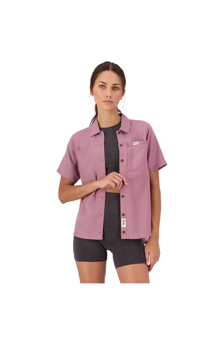 Mons Royale At Merino Short-Sleeve Shirt - Women's, Main, color, Sierra Pink