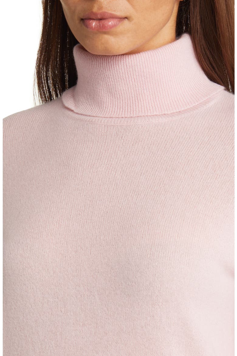 Cashmere Turtleneck Sweater, Alternate, color, PINK TULIP