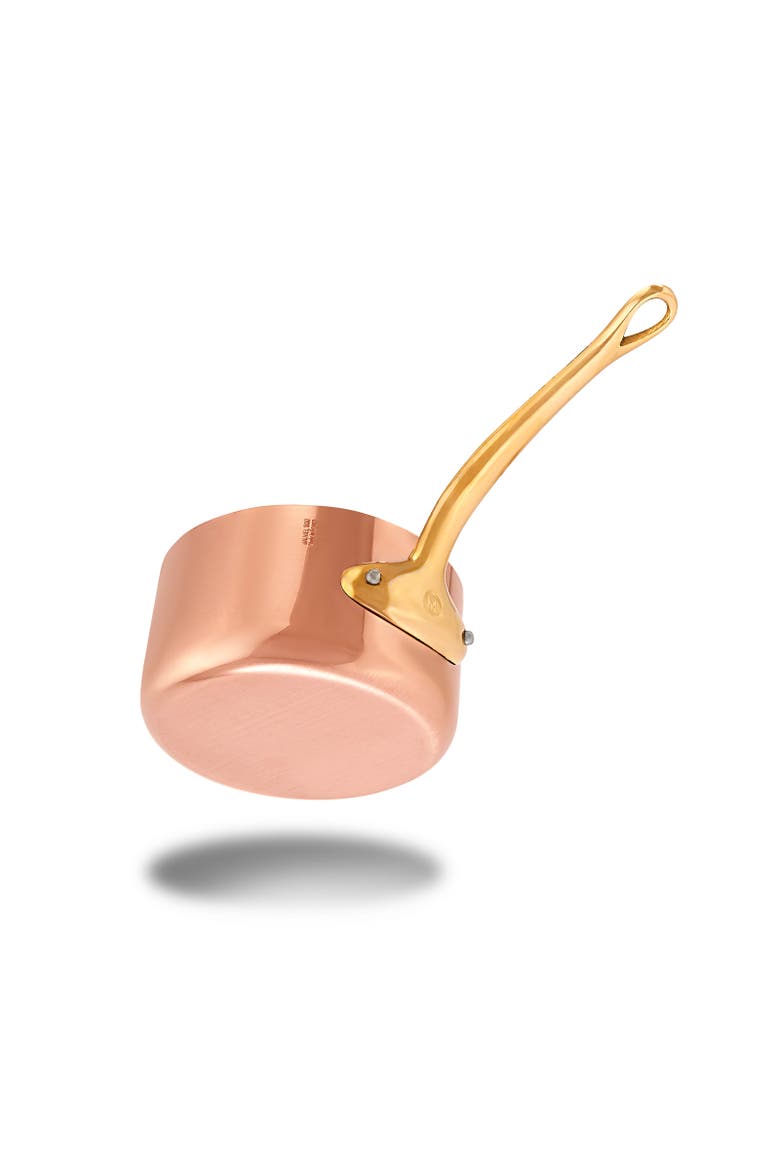M'Heritage 200 B 2mm Polished Copper & Stainless Steel Sauce Pan With Lid, And Brass Handles, 1.8-qt, Alternate, color, Copper