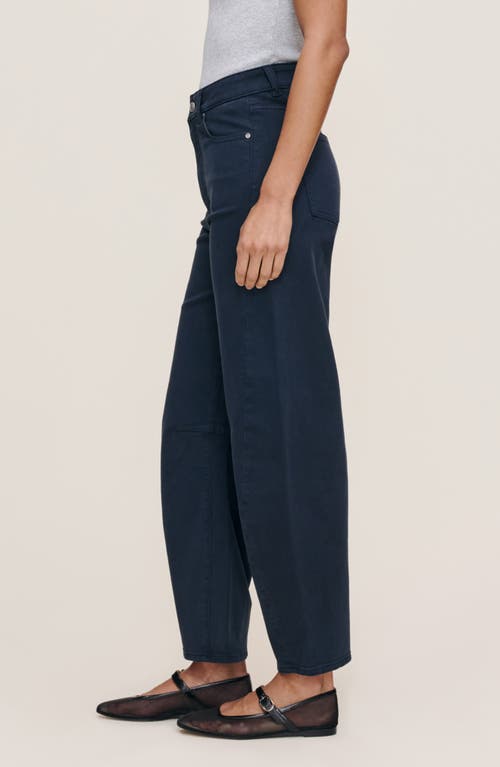 Dl1961 Miro High Waist Ankle Barrel Twill Pants In Blue