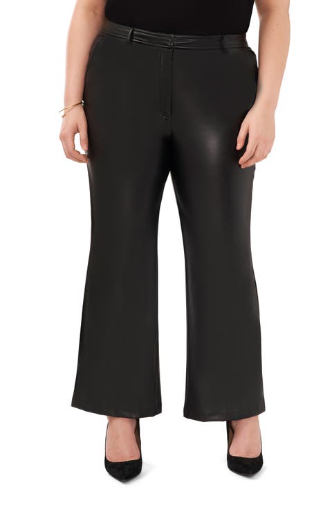 Faux Leather Bootcut Pants (Plus Size)