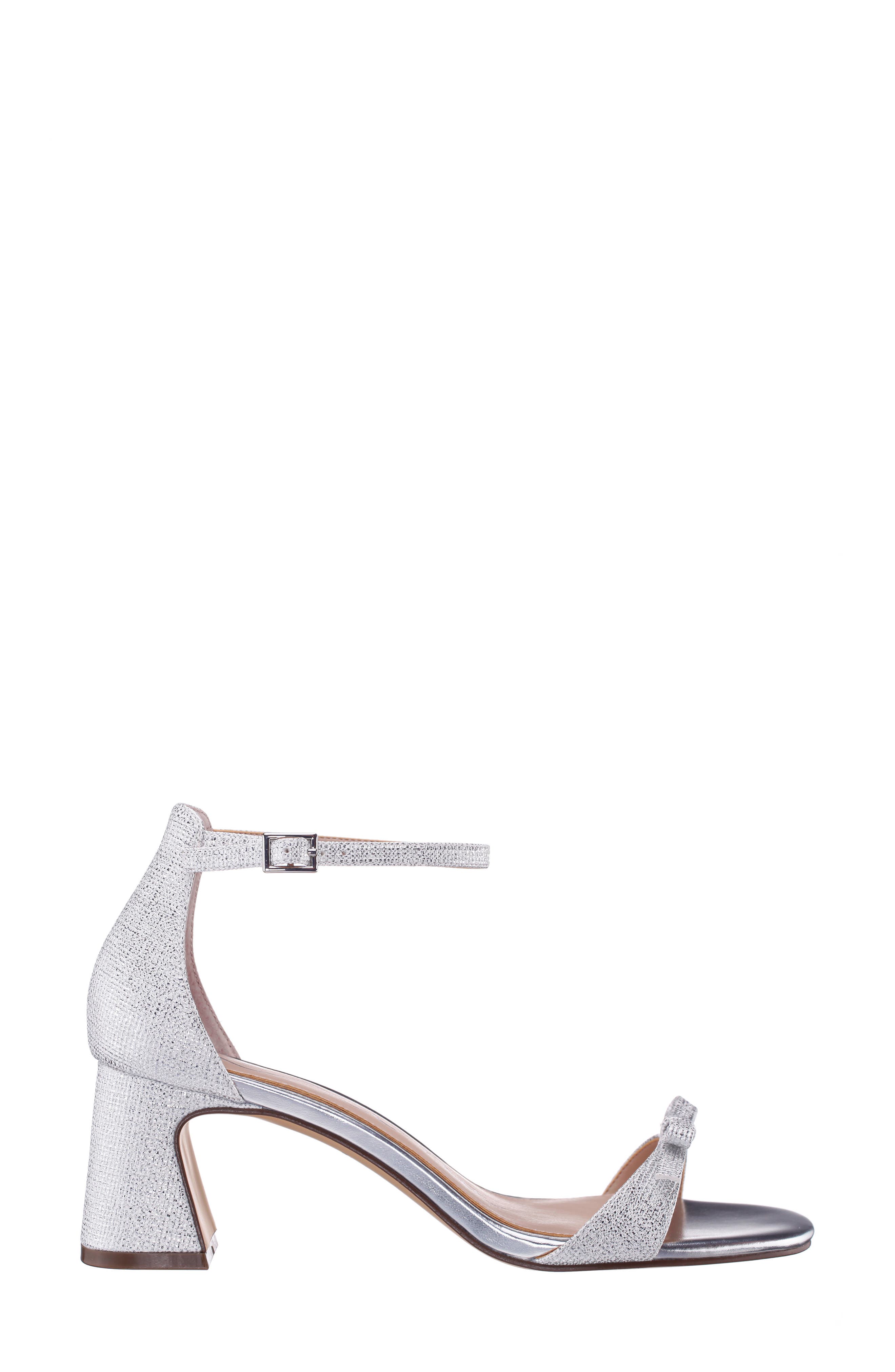 Nina Bia Ankle Strap Sandal, Alternate, color, Silver
