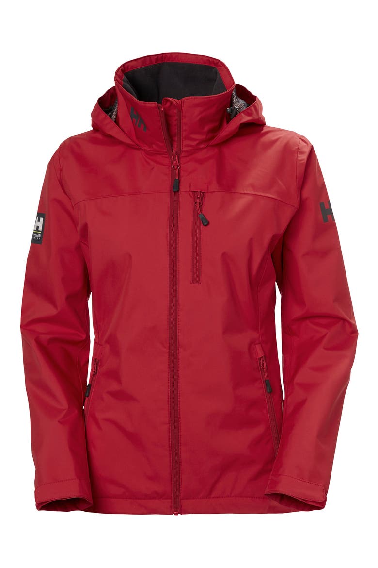 Crew Waterproof Hooded Jacket, Alternate, color, 162 RED