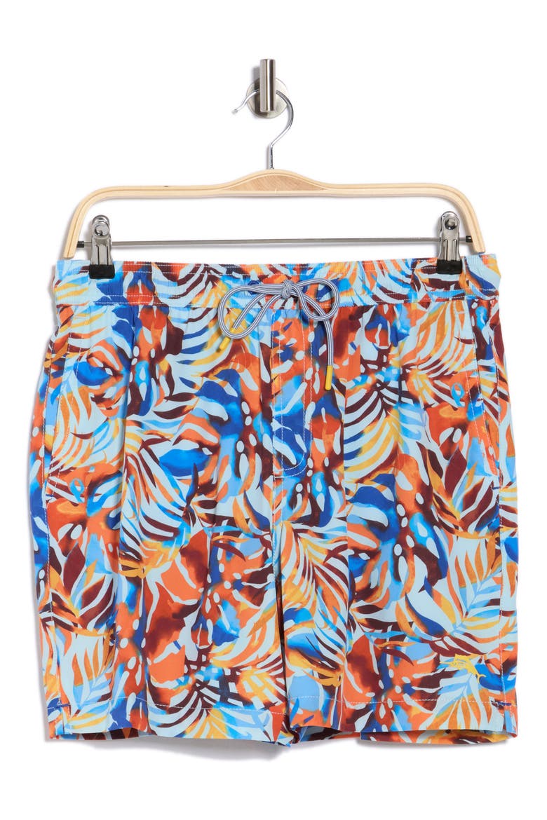 Naples Royal Palms Swim Trunks, Alternate, color, AQUA MIST
