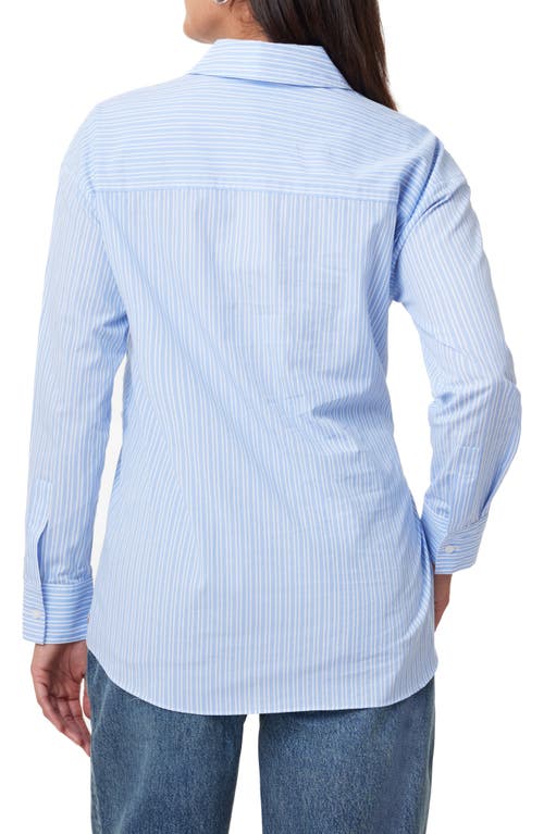 SCOTCH & SODA SCOTCH & SODA STRIPE SIDE TIE BUTTON-UP COTTON SHIRT