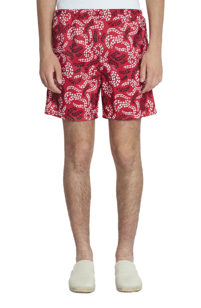 Lanvin PRINTED SWIM TRUNKS, Alternate, color, 