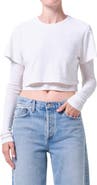 AGOLDE Romily Layered Long Sleeve Crop Top