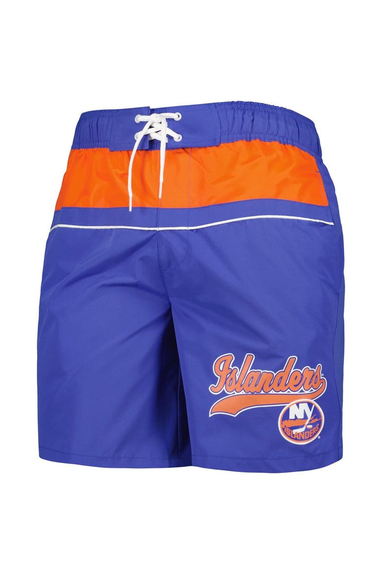 Men's Starter Royal New York Islanders Freestyle Volley Swim Shorts, Alternate, color, Royal